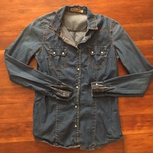 Denim button up shirt
